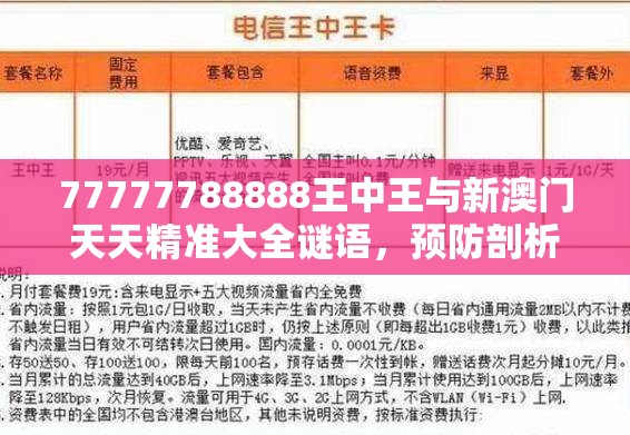 77777788888王中王与新澳门天天精准大全谜语，预防剖析、专家解读解释与落实,警惕诱导性陷阱